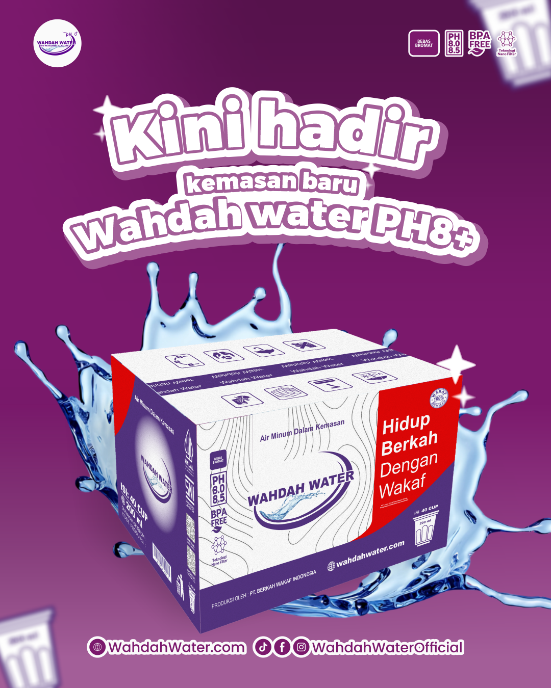 Kemasan-Baru-Wahdah-Water-PH8+-Hidup-Berkah-dengan-Wakaf